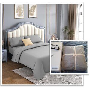 KING Bedsheet Set (6 pc) with 16 Inch Deep Pockets  NWT! - Gray